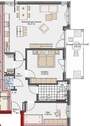 Der geplante Grundriss der Wohnung 4 - 