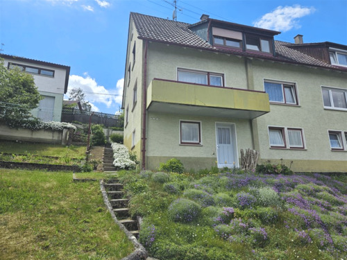 Ansicht vom Garten - 5 Zimmer Doppelhaushälfte zum Kaufen in Giengen an der Brenz