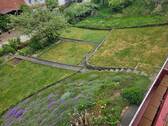 Blick in Garten vom Balkon - Doppelhaushälfte mit 114,00 m&sup2; in Giengen an der Brenz zum Kaufen
