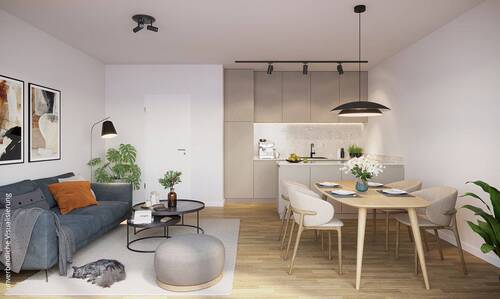 Innenvisualisierung Wohnzimmer 3 Zimmer - 