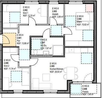 Bild 3 - 4 Zimmer Etagenwohnung in Lotte