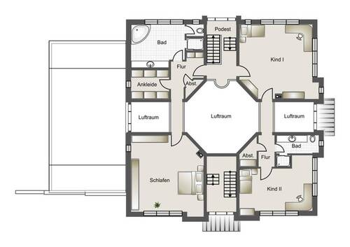Obergeschoss Haus im Haus - 