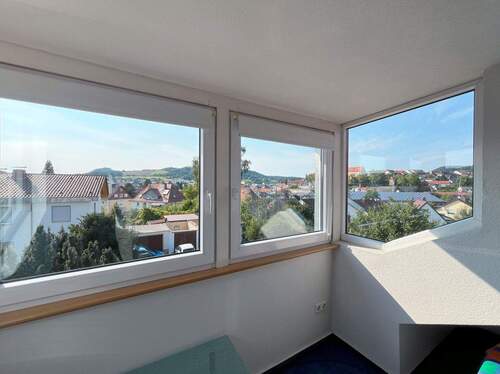 Herrlicher Blick auf die Stadt aus dem Dachstudio - 