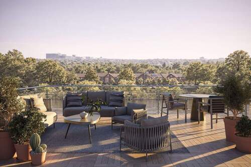 Innenvisualisierung Dachterrasse - Etagenwohnung in Hamburg zum Kaufen