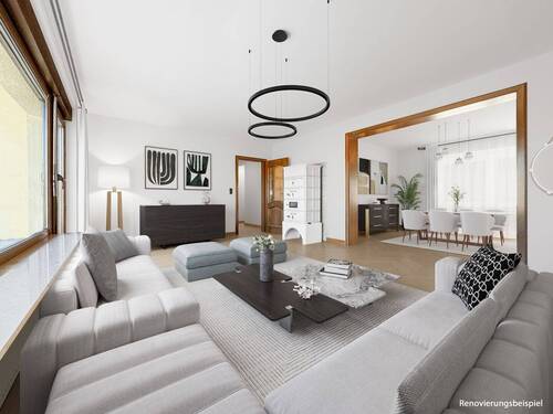 Wohn-Esszimmer EG Renovierungsbeispiel - 