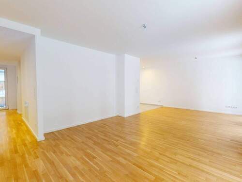 Ansicht IV: Wohn- und Esszimmer - Terrassenwohnung mit 95,10 m&sup2; in Leipzig zur Miete