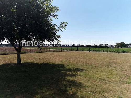 Blick vom Garten in die Felder - 