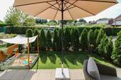 Terrasse - TOP-ausgestattete, barrierearme 3-Zimmer-Neubauwohnung mit Garten, Garage und Stellplatz