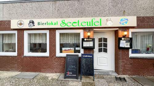 Eingang Seeteufel - Kneipe Seeteufel und zusätzliche Bürofläche im EG des Haus Seeblick