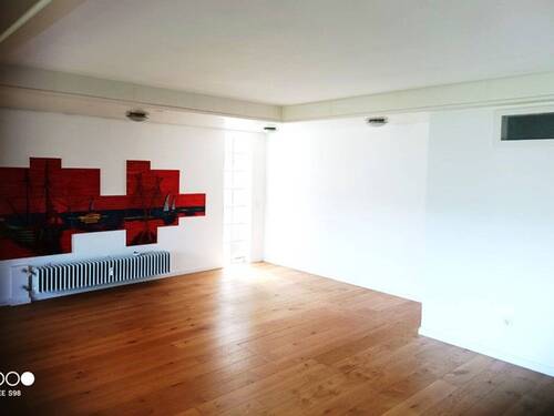 Wohnzimmer mit Küche - Terrassenwohnung mit 126,00 m&sup2; in Ludwigshafen-Bodman zum Kaufen