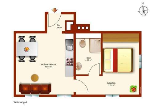 Wohnung 4 - 