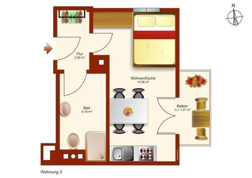 Wohnung 3 - 