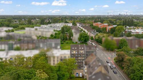 Hausansicht Rückseite - 1 Zimmer Mehrfamilienhaus, Wohnhaus zum Kaufen in Düsseldorf