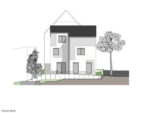 Ansicht Nord - Grundstück mit Baugenehmigung für ein modernes Einfamilienhaus mit viel Wohnkomfort in Gevelsberg