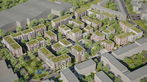 Visualisierung 1 - 4712431 Gewerbemietfläche im Neubau mit optimaler Lage direkt am Quartiersplatz
