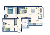Grundriss - 3 Zimmer Etagenwohnung zum Kaufen in Selmsdorf