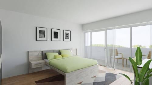 Schlafzimmer - Visualisierung - 3 Zimmer Etagenwohnung in Radolfzell am Bodensee