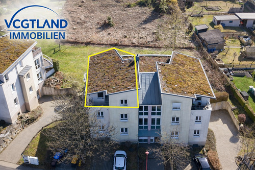 Ansicht von vorne mit Balkon 1 - Charmante 2-Raumwohnung mit zwei Balkonen in Top-Lage von Auerbach