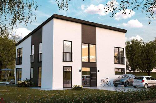 01_Hausansicht_1 - Geplantes Einfamilienhaus mit Grundstück in Storndorf: Modern, energieeffizient, CO?-optimiert