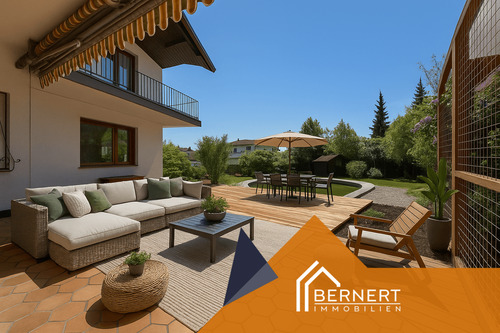 Terrasse visualisiert - 1 Zimmer Einfamilienhaus zum Kaufen in Sonnefeld