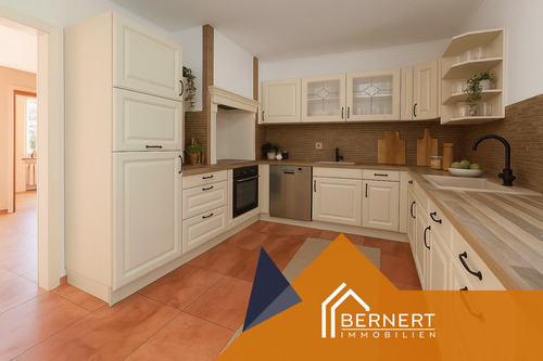 Küche EG visualisiert - 1 Zimmer Einfamilienhaus in Sonnefeld