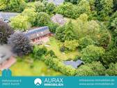 Luftbild - Großzügiges Anwesen mit 328 m² Wohnfläche, Einliegerwohnung und parkähnlichem Grundstück in Aurich-Egels