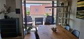 Wohnen und Essen - Esstisch und Balkon - 