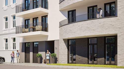 Ansicht Hauseingang Klopstockstraße - 3 Zimmer Etagenwohnung zum Kaufen in Rostock