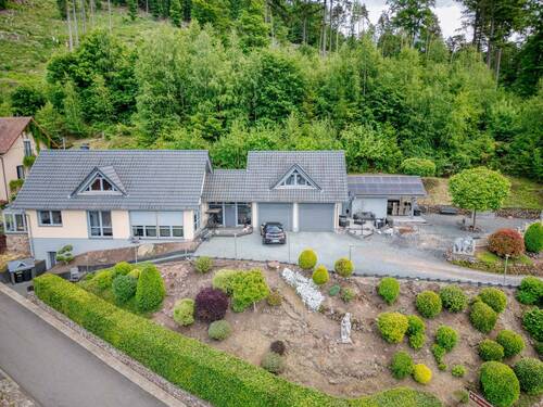 Hausansicht _ Frontseite - Aussicht pur - Exklusive freistehende Immobilie mit allen Extras zu verkaufen - Areal ca. 1.550 m2