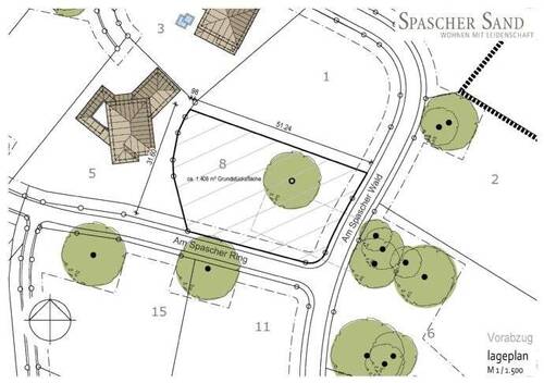 Lageplan Am Spascher Ring 8 - Grundstück in Wildeshausen