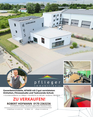 Startbild Dingolfing.png - Gewerbeimmobilie, KFW55 mit 2 gut vermieteten Einheiten, Fitnessstudio und Taekwondo-Schule