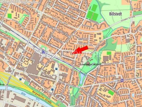 Lageplan - 2 Zimmer Etagenwohnung zum Kaufen in Hamburg