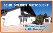 1A Wohnungen - IN BI-HEEPEN: SEHR SOLIDES MIETOBJEKT mit 6 Whg. im BEST- ZUSTAND da Komplettsanierung & Umbau in 2012
