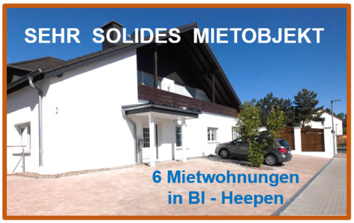1A Wohnungen - IN BI-HEEPEN: SEHR SOLIDES MIETOBJEKT mit 6 Whg. im BEST- ZUSTAND da Komplettsanierung & Umbau in 2012