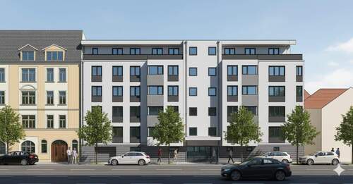 Hausansicht, Beispiel - 2 Zimmer Etagenwohnung zum Kaufen in Leipzig