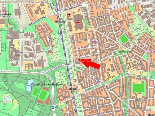 Lageplan - 2 Zimmer Etagenwohnung zum Kaufen in Hamburg