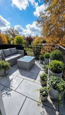 Terrasse - Lichtdurchflutete Traumwohnung mit großer Sonnenterrasse mit Zugang zum Heiligensee