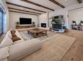 Wohnzimmer mit Kamin - Wohnbeispiel! - 