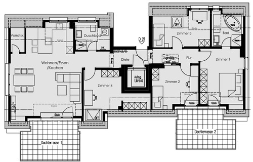 5 Zimmer-Penthouse - 