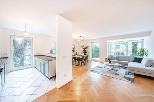 Visualisierung Wohn- und Essbereich - 3 Zimmer Etagenwohnung zum Kaufen in Berlin