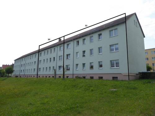 Hinteransicht beider Häuser - 3 Zimmer Mehrfamilienhaus, Wohnhaus zum Kaufen in Rudolstadt