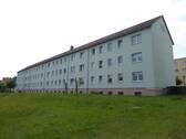 Hinteransicht aller 4 Mehrfamilienreihenhäuser - 