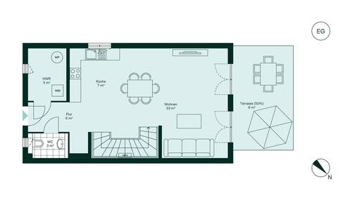 Geräumiges Erdgeschoss mit viel Stauraum - 