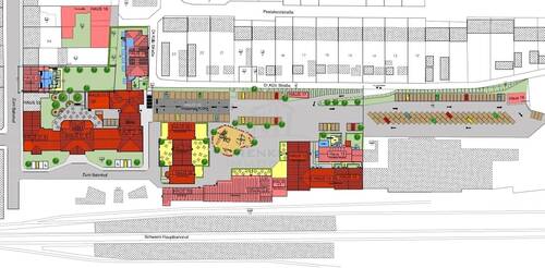 Lageplan -Bahnhofscampus, Schw - Büro mit 220,00 m&sup2; in Schwerin zur Miete