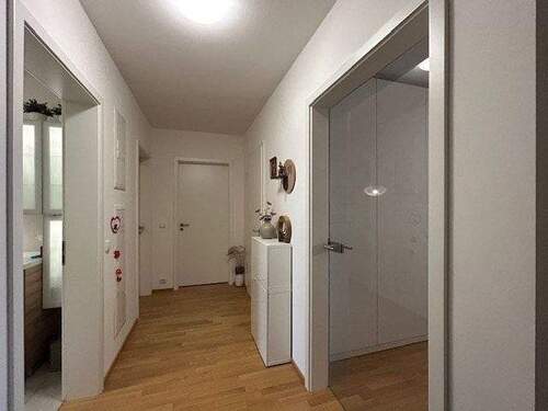 Diele mit Glastüre zum Wohn-Essbereich - 