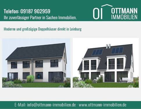 Eingangsbild - NEUBAU von modernen Doppelhäusern mit traumhaftem Blick über Leinburg