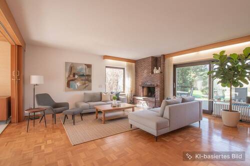 Wohnbereich mit Kamin KI - 