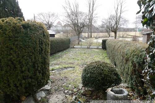 Blick in den Süd-Garten - 3 Zimmer Etagenwohnung in Landsberg am Lech