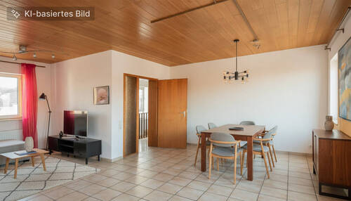 Wohnung im Obergeschoss - Wohnbereich KI homestaging - 