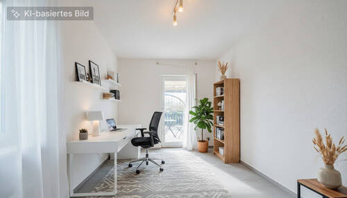 Wohnung Obergeschoss - Arbeitszimmer KI homestaging - 
